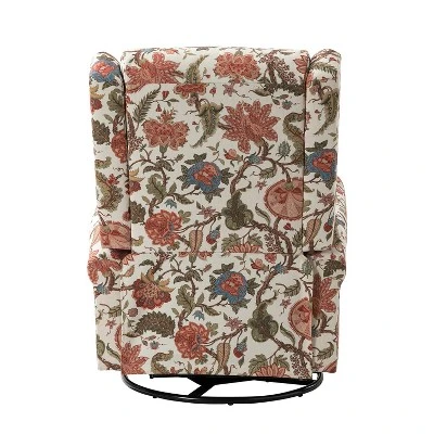 Set Of 2 Franciscus Manual Swivel Transitional Glider Recliner With Nailhead Trims And Swivel Base | KARAT HOME - Image 6