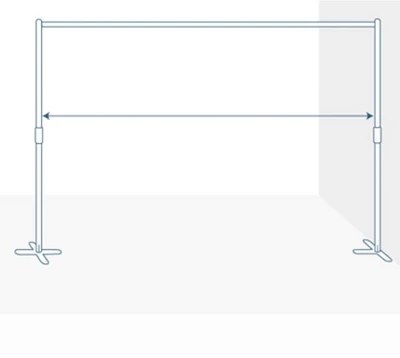 RoomDividersNow End2End Portable Alloy Steel Freestanding Stand 7ft Tall X 12ft Wide, Medium Silver - Image 3