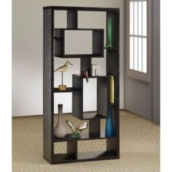 67" Linbrook 10 Shelf Bookcase Black Oak - Coaster