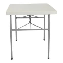 4" Resin Multi Purpose Folding Table Light Gray - OSP Home Furnishings