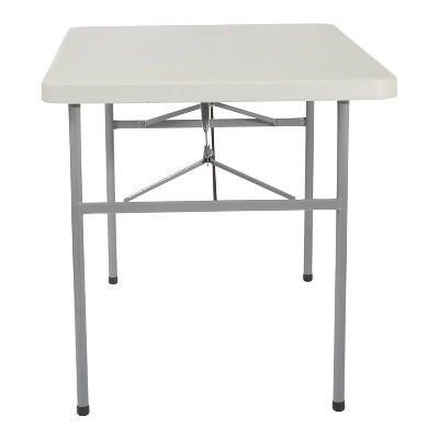 4" Resin Multi Purpose Folding Table Light Gray - OSP Home Furnishings