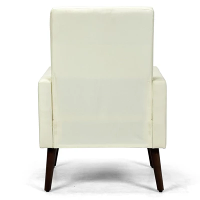 Tangkula 2-in-1 Upholstered Rocking Chair With Wood Leg & Pillow Relax Sofa Chair Light Grey/Beige/Dark Gray - Image 9