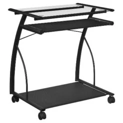 Edgeview Mobile Computer Desk - Black - Room & Joy