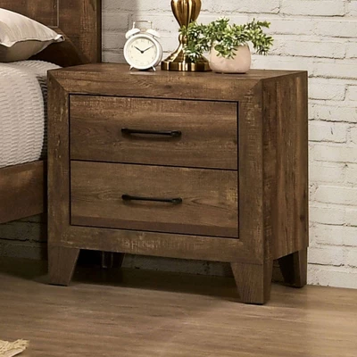 3pc Queen Quail Transitional Bedroom Set Rustic Light Walnut - HOMES: Inside + Out - Image 7