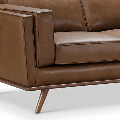 Taverly Leather Loveseat - Abbyson Living - Image 7
