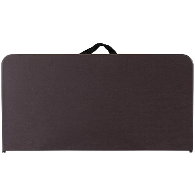 Flash Furniture 2.83-Foot Square Bi-Fold Plastic Folding Table With Carrying Handle - Image 4