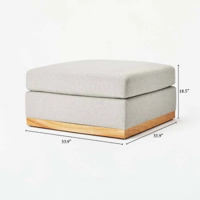Woodland Hills Modular Sectional Ottoman Light Gray - Threshold™ Designed With Studio McGee - Image 7