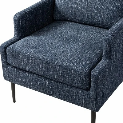 Leandes Mid-century Armchair With Tapered Metal Legs For Living Room And Bedroom | KARAT HOME - Image 4