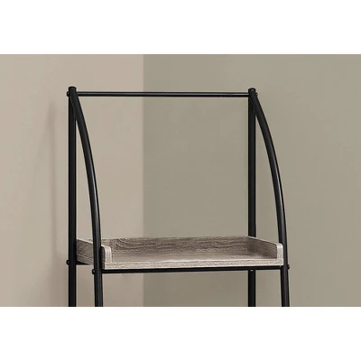 48" Metal Bookcase Dark Taupe - EveryRoom - Image 2