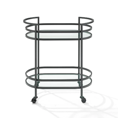 Bailey Bar Cart Matte Black - Crosley