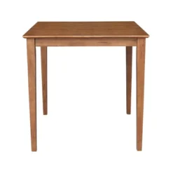 36"x36" Solid Wood Counter Height Dining Table With Shaker Styled Legs Distressed Oak - International Concepts