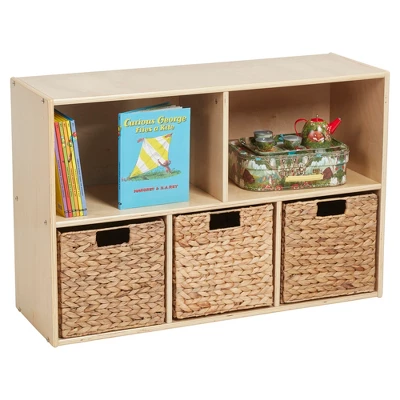 ECR4Kids Birch Streamline 5-Compartment Storage Cabinet, Wood Toy Storage Shelves For Kids - Image 2