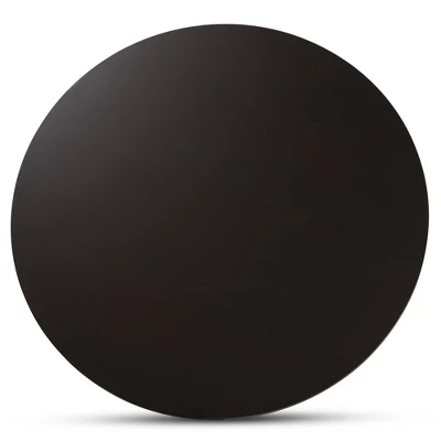 48" Kenji Wide Round Wood Dining Table Dark Brown - Baxton Studio - Image 2