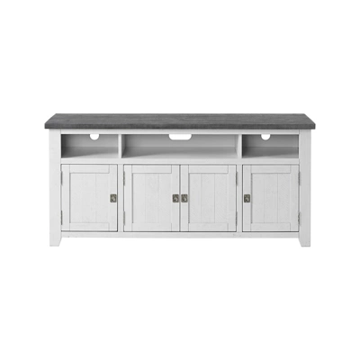 Foundry 65" TV Stand White Stain With Gray Top - Martin Svensson Home - Image 7