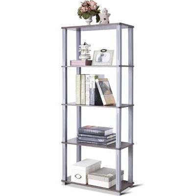 Tangkula 5-Tier Storage Rack Display Shelves Bookshelf For Home Office - Image 2