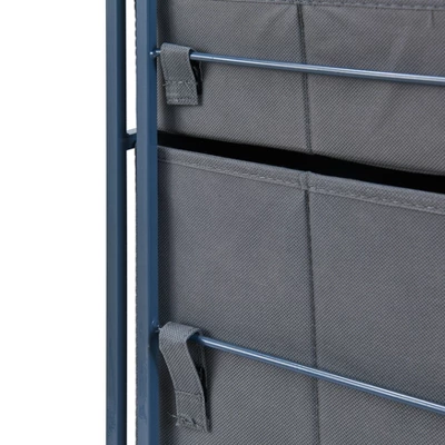 Fabric 5 Drawer Storage Dresser Chest With Caster Wheels Heather Gray - Danya B. - Image 5