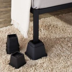 Juvale Set Of 8 Bed Risers For Platform Bed Frames, Heavy Duty Furniture Lifter Set, 3, 5, And 8-Inch Adjustable Heights, Supports Up To 1,100 Pounds