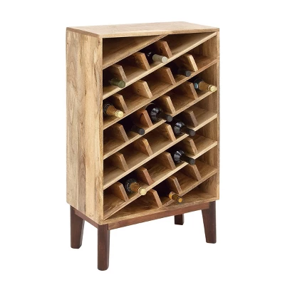 Modern Wood Wine Rack Brown - Olivia & May - Image 14