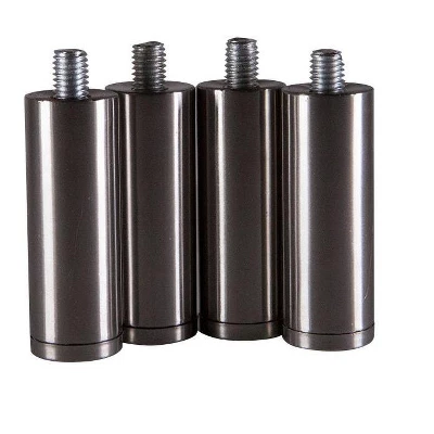 Monoprice Medium Multimedia Desktop Stand, Black Glass 25.6" X 11.0" - Stand & Riser, Desktop TV Stand, Dual Monitors W/ Height Adjustable Legs - Image 2