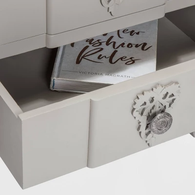 Maslow Side Table With 2 Drawers Gray - Finch - Image 3