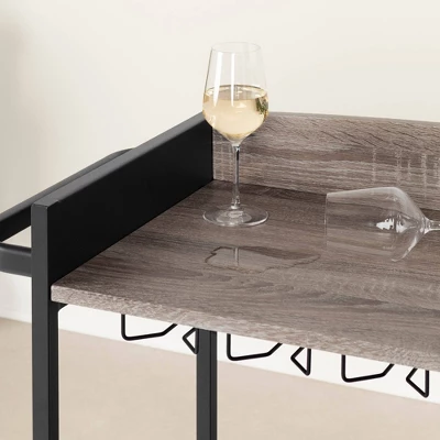 City Life Bar Cart With Wine Glass Rack - South Shore - Image 6