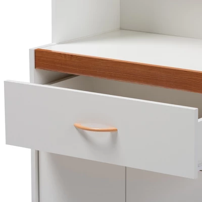 Laurana Kitchen Cabinet And Hutch - Baxton Studio - Image 3