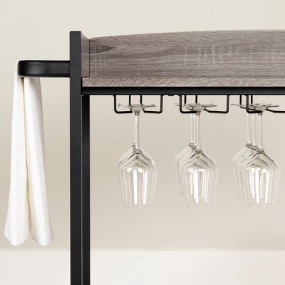 City Life Bar Cart With Wine Glass Rack - South Shore - Image 8