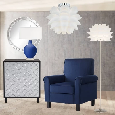 Studio 55D Firenze 30 1/2" Wide Black And Silver Accent Cabinet - Image 6