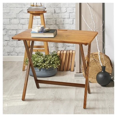 Folding Table With Solid American Red Oak - Flora Home - Image 4