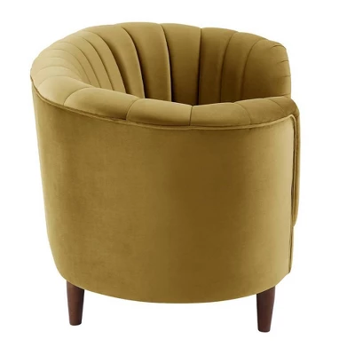 71" Millephri Loveseat Olive Yellow Velvet - Acme Furniture - Image 5