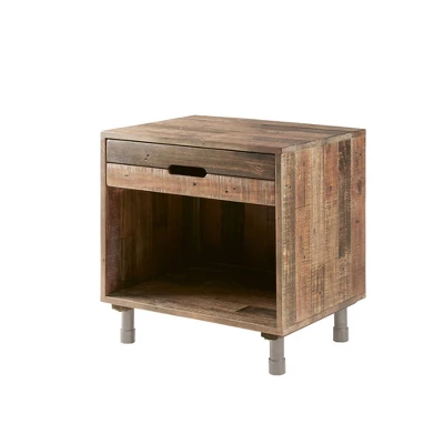 Renu Solid Wood Nightstand Natural - Image 2