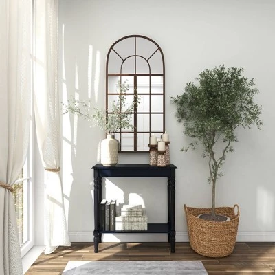 Traditional Wood Console Table Black - Olivia & May - Image 11