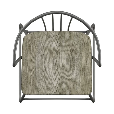 Set Of 2 Nowell Iron Dining Chairs Gray - Inspire Q - Image 5