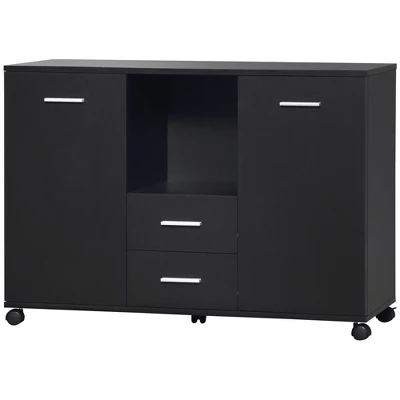 Vinsetto Multifunction Office Filing Cabinet Printer Stand With 2 Drawers, 2 Shelves, & Smooth Counter Surface - Image 3