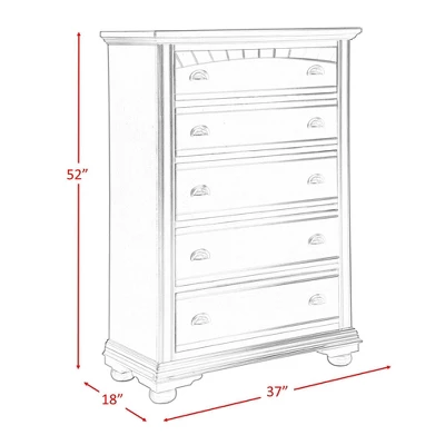 6pc Queen Addison Panel Bedroom Set Dove White - Picket House Furnishings - Image 12