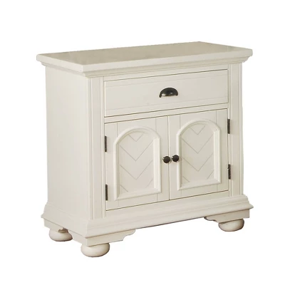 Aiden Cottage 1-Drawer Nightstand With Cabinet Door Chestnut- Picket House Furnishings
