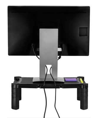 Mount-It! Desktop Computer Monitor Riser - Height Adjustable Tabletop Stand Shelf For PC And Laptop Displays And Printers, 19 X 13 Inch, 6.6 High - Image 2