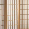 4 Ft. Tall Window Pane Shoji Screen - Natural (4 Panels)