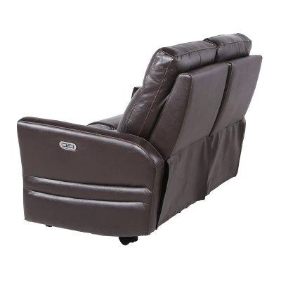 Coachella Power Recliner Loveseat Brown - Steve Silver Co. - Image 6