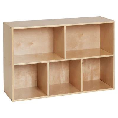 ECR4Kids Birch Streamline 5-Compartment Storage Cabinet, Wood Toy Storage Shelves For Kids - Image 9