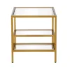 Metal Contemporary Side Table In Gold - Henn&Hart