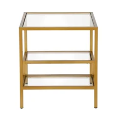 Metal Contemporary Side Table In Gold - Henn&Hart