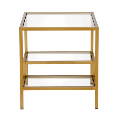 Metal Contemporary Side Table In Gold - Henn&Hart