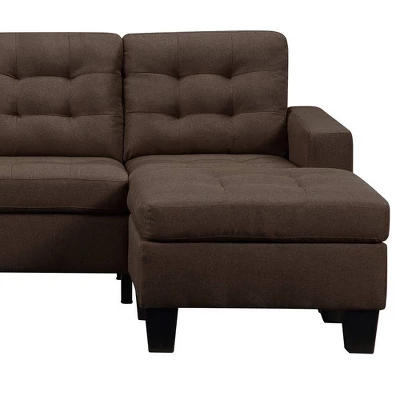 81" Earsom Sofa Brown Linen - Acme Furniture - Image 4