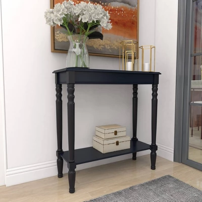 Traditional Wood Console Table Black - Olivia & May - Image 8