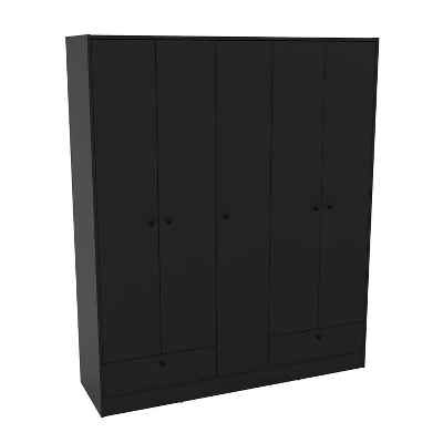 Denmark 5 Door 2 Drawer Wardrobe - Polifurniture - Image 7