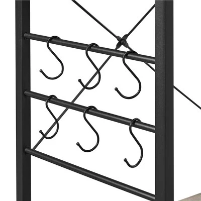 Yaheetech Vintage Kitchen Island Baker's Rack With Power Outlet Utility Microwave Stand - Image 3