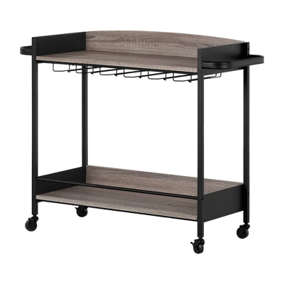 City Life Bar Cart With Wine Glass Rack - South Shore - Image 14