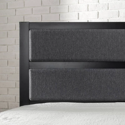 Jessica Upholstered Metal Headboard Gray - Zinus - Image 2