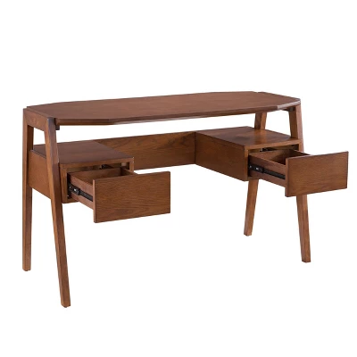 Crownfield Mid-Century Modern Writing Desk With Storage - Aiden Lane - Image 10